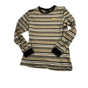 HUF Skate Striped Long Sleeve T Shirt‎ Green Mens M Streetwear
